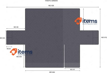 sevi's Sofa Cover L Shape 300 cm Waterproof Sofa Cover Grey