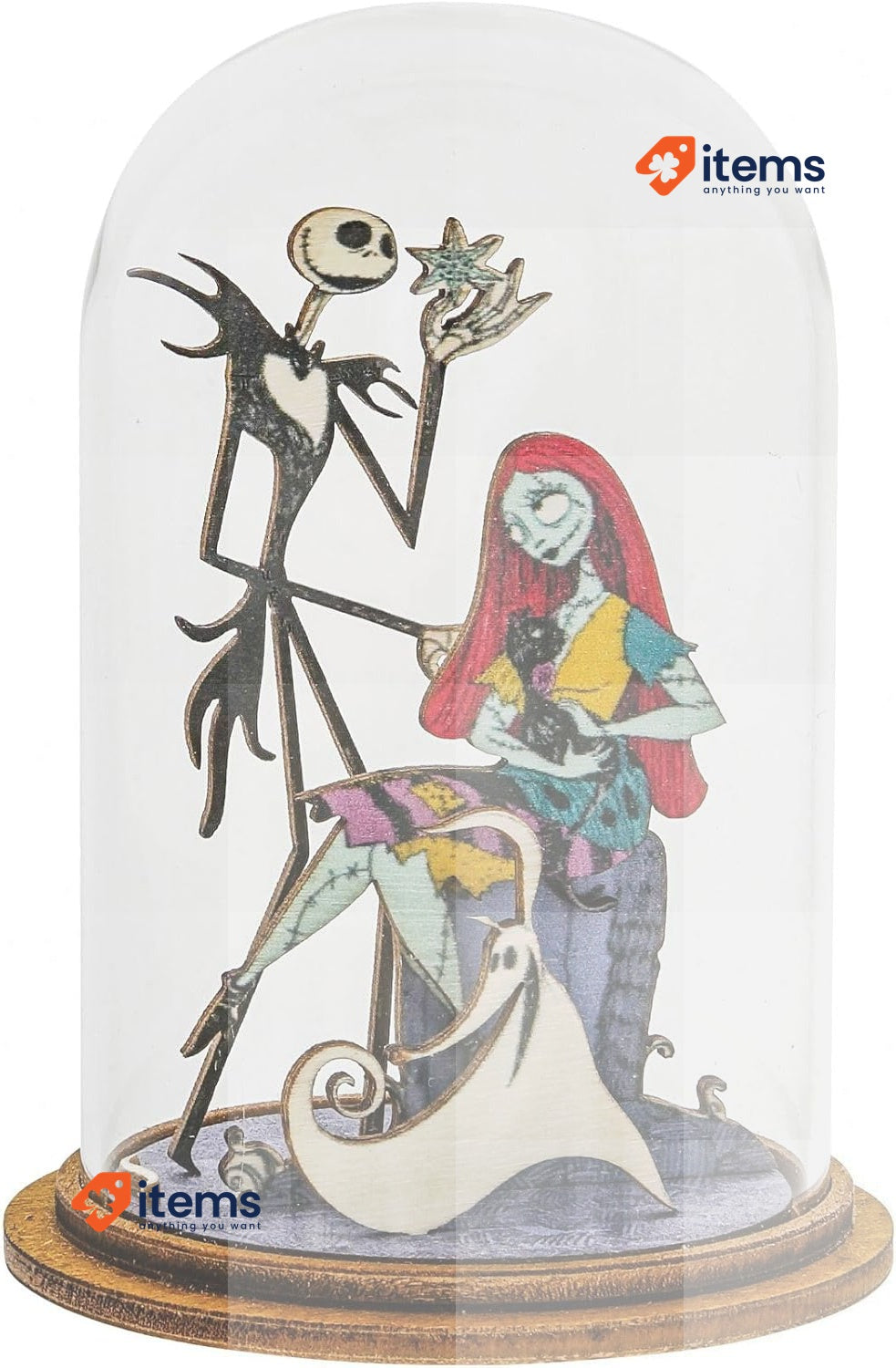 Disney Jack And Sally's Misfit Love Wooden Figurine - Nightmare Before Christmas
