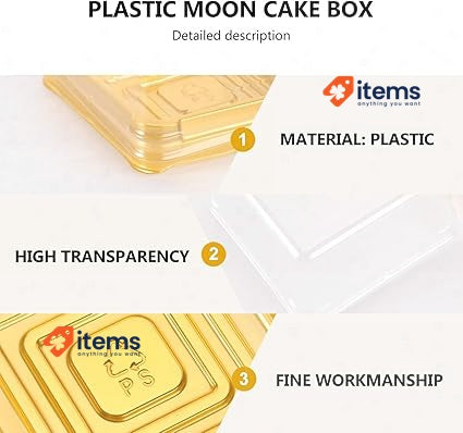 Angoily Unique Cupcake Container 50 Pieces: Mini Square Cake Boxes - Set Of