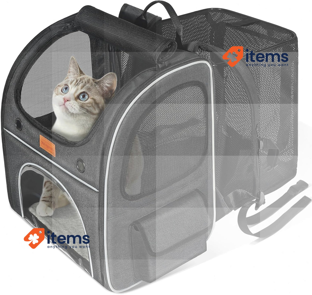 Morpilot® Expandable & Foldable Cat Backpack Inner Safety Leash Pet Pet Carrier