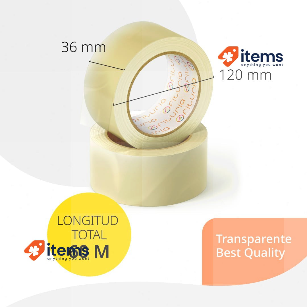OFITURIA Transparent Adhesive Belt For Packing Shipping Pack Of 3 Clear