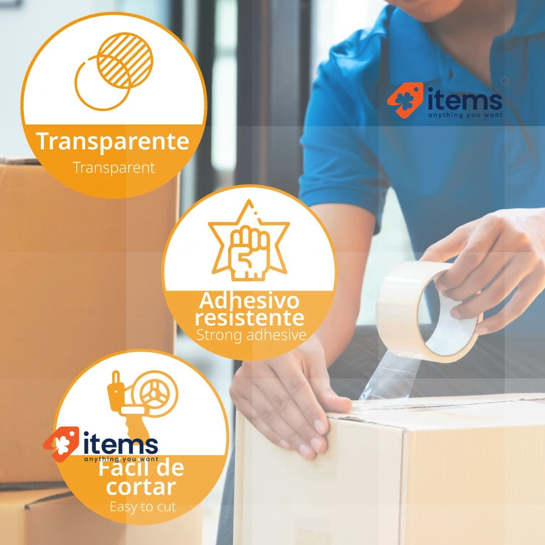 OFITURIA Transparent Adhesive Belt For Packing Shipping Pack Of 3 Clear