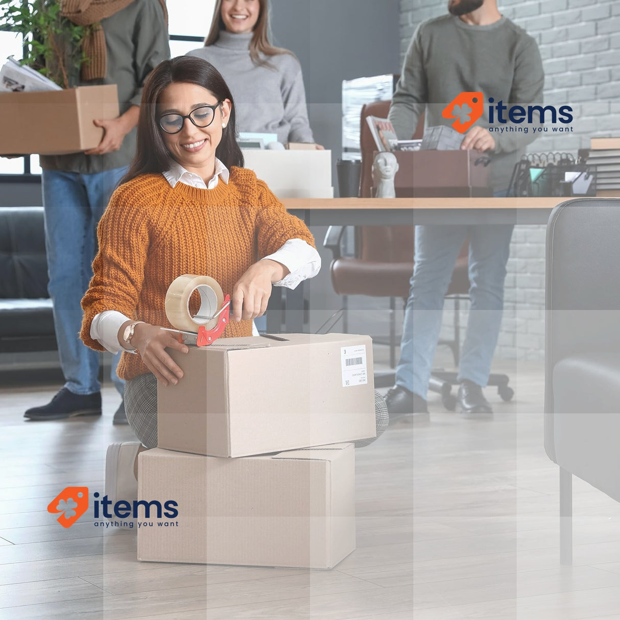 OFITURIA Transparent Adhesive Belt For Packing Shipping Pack Of 3 Clear