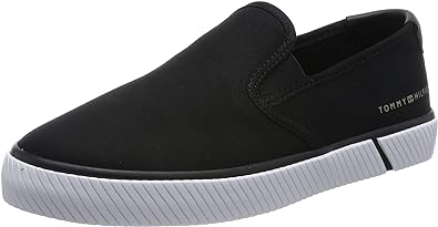 Tommy Hilfiger Women's Essential Sneaker Black Vulcanized, Size 6.5 UK (40 EU)
