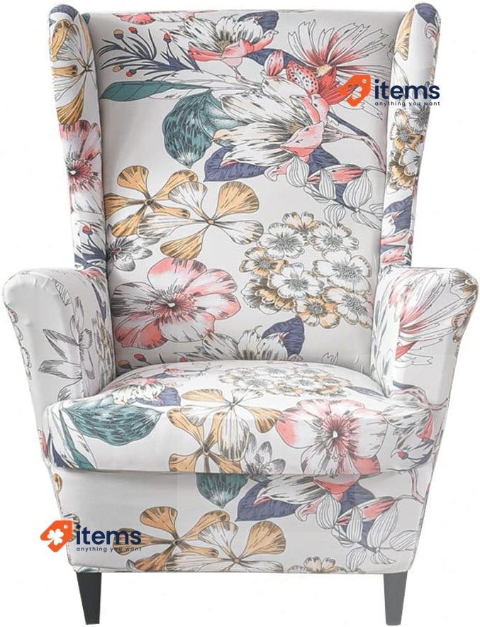 Meigeh Oreilles Armchair Cover Extensible Oreilies Chair Colorful Summer Wing