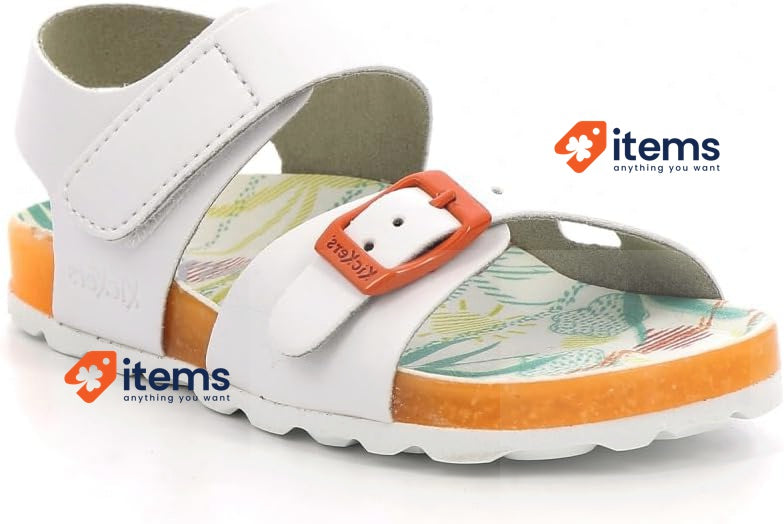Kickers Mädchen Sunkro Sandale White Sunshine 10 UK Child Sandal Sandals Beach