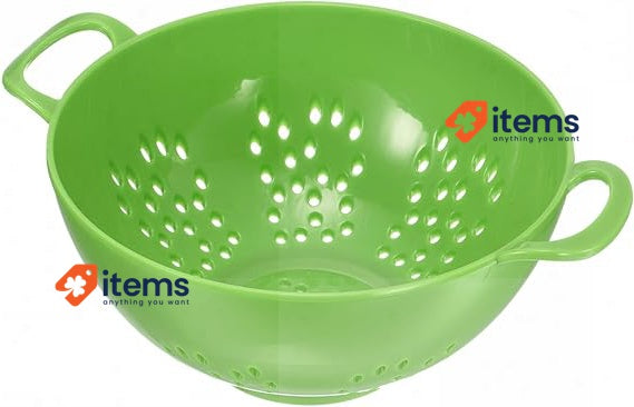 Sourcing Map Mini Food Colander Double Handles Green High Quality Durable Rice