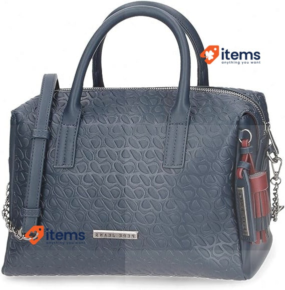Pepe Jeans Essence Bowling Bag Handbag Blue 31x19x15 Cm Womens Bags Handbags