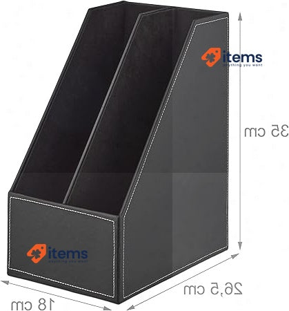 Relaxdays Filing Cabinet, Artificial Leather, 2 Compartments Black DIN A4 - C4