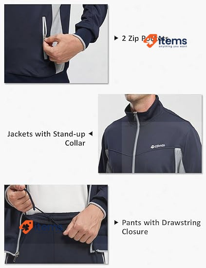 TBMPOY Men's Tracksuits Sweatsuits For Men Sweat Track Suits 2 Piece Casual Comb
