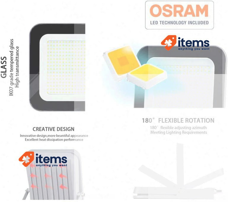 M Ledme - Foco Napoli 150W LED Projector IP65 Regulable Neutral Light