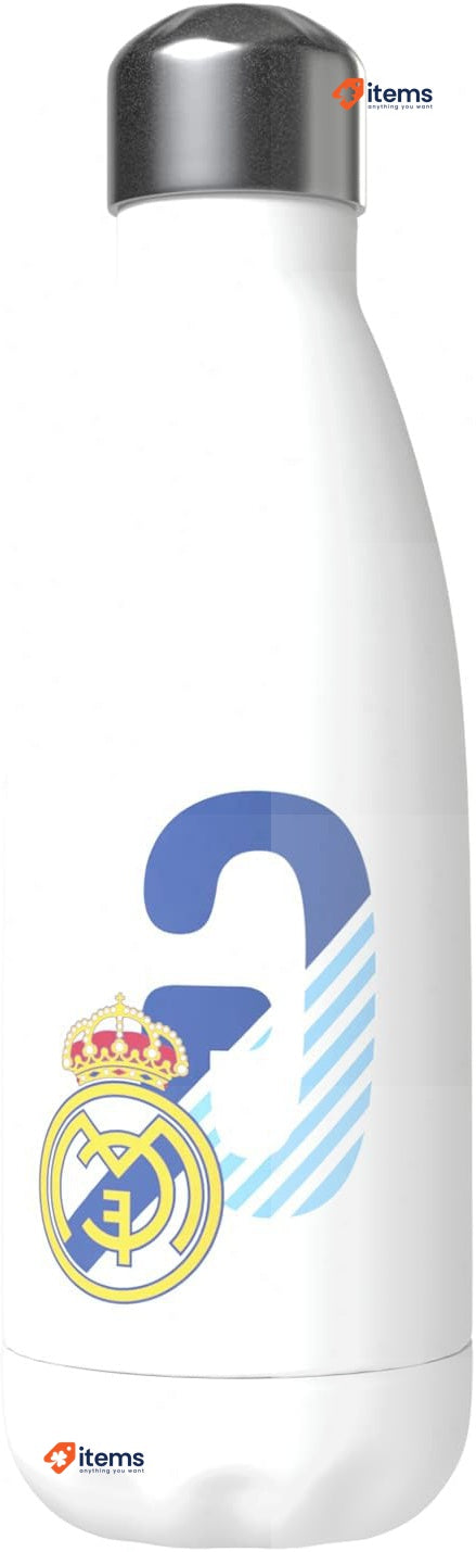 CYP BRAND Real Madrid Stainless Steel Water Bottle With Letter G Design 550 Ml