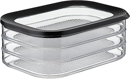 Mepal Meat Fridge Storage Containers 3 Layers Black