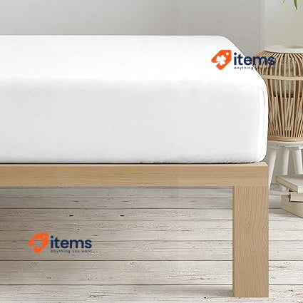Degrees Home Fitted Sheet 150 X 190 Cm Adjustable - Brushed Microfibre White