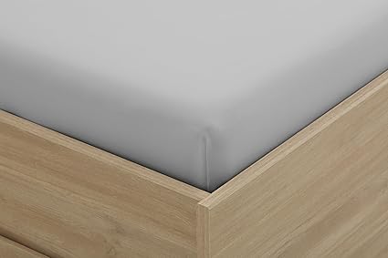 Degrees home Fitted Sheet Breathable 150 x 190 cm – Brushed Microfibre – Grey