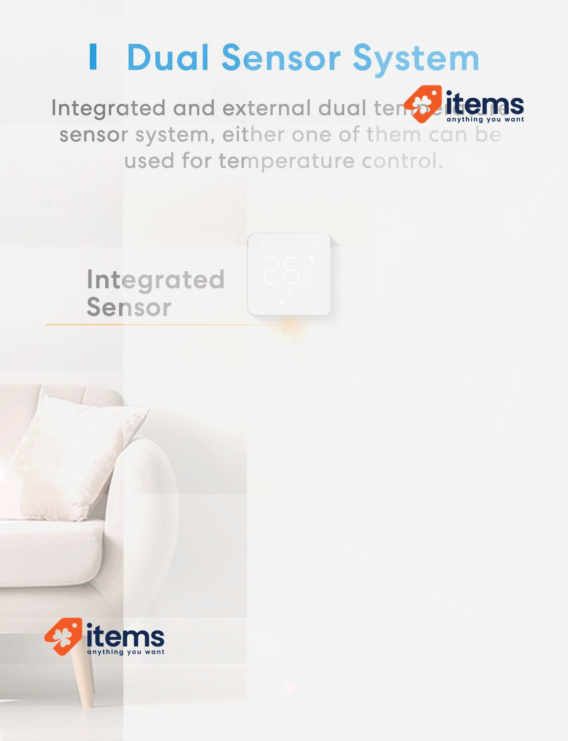 Meross Wifi Smart Thermostat For Boilers, Wall Heating Gas/Water Compatible LED