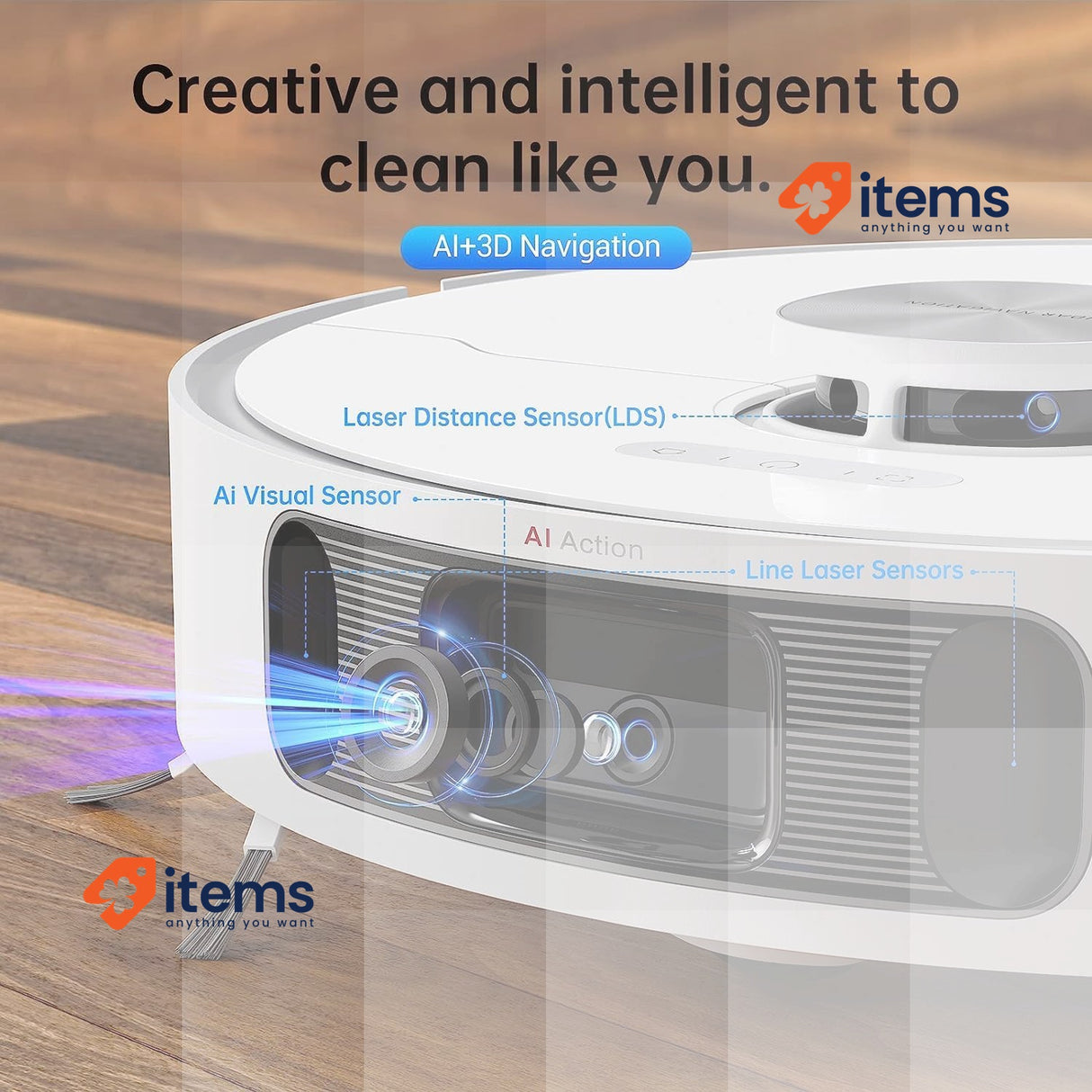 Dreame L10s Ultra Robot Vacuum Cleaner 3.35 L Dust Bag White 3,35 Blanc