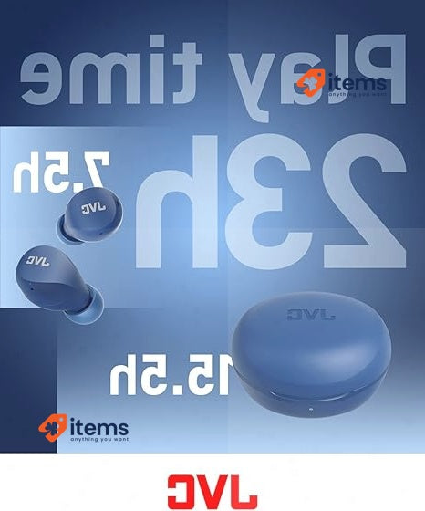 JVC Gumy Mini Wireless Headphones Blue HA-Z66T-A True Earbuds 23 Playback