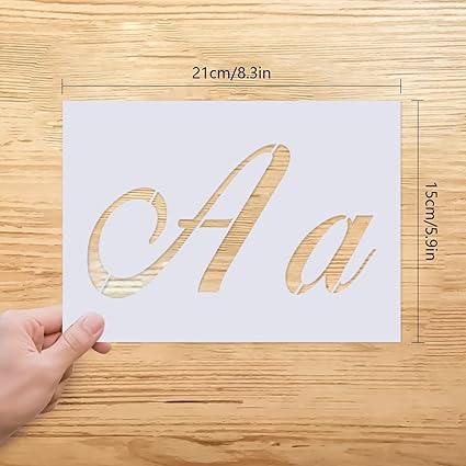 Auspcers 40pcs Letter Stencils, Plastic Stencils Vintage Letters