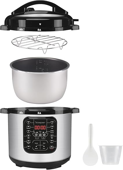 BEPER P101COS001 Electric Pressure Pen with 15 Cooking Programs 6 L Silver