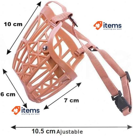 CABLEPELADO Dog Muzzle for Dogs, Snout Circumference: 4.5 cm, Beige, S