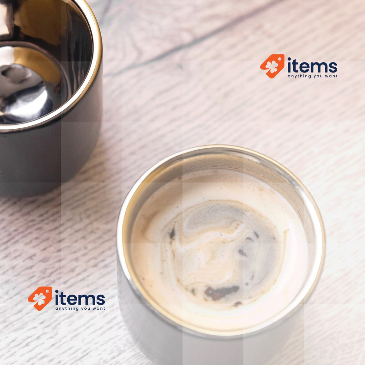 La Cafetière Double Walled Ceramic Espresso Mugs, Set of Two, 70ml, Black