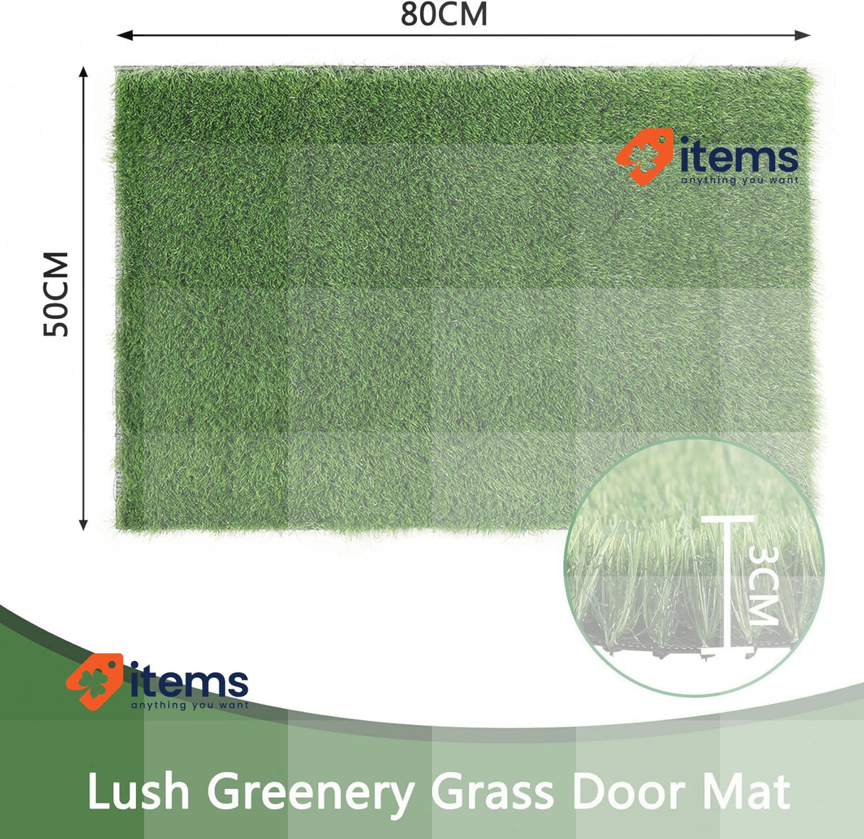 famibay Artificial Grass Door Mat Outdoor Doormats Dirt Trapper Non Slip