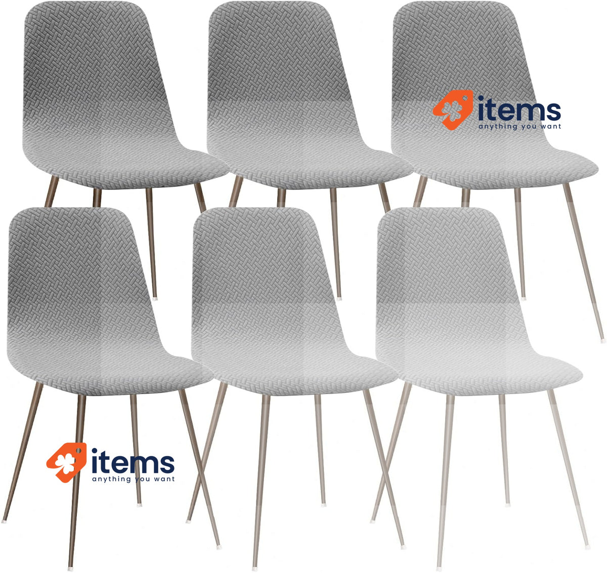 Lydevo Shell Covers For Dining Chairs 6 Stretch Brown Backrest Pieces Round Room