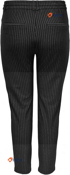 ONLY CARMAKOMA Women's Cargoldtrash Pant Noos Black Stripes Pinstripe 48W/32L