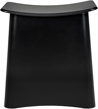 WENKO Wing bathroom stool, 2 in 1, stool and laundry basket Black
