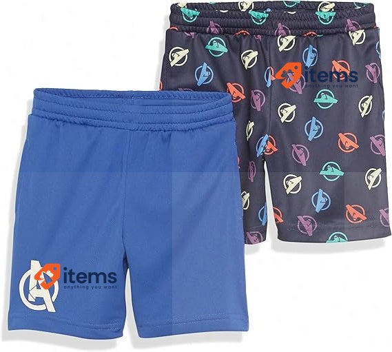 Amazon Essentials Marvel | Star Wars Boys Gymnastics 2 Netshorts Avengers Logo