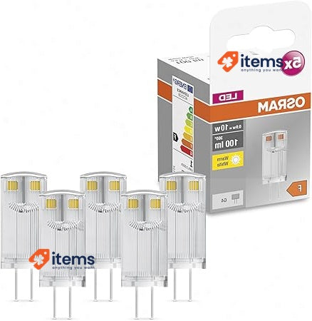 OSRAM Star PIN LED lamp, G4-Base Clear Glass,Warm White (2700K), 100 Lumen, 10W