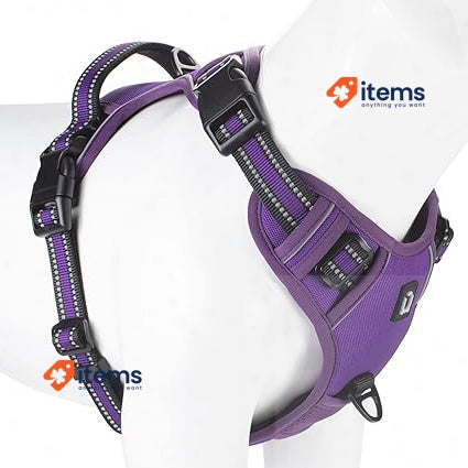 Arnes Dog Harness For Big/Medium/Small Training No Pull Release Neck Reflective