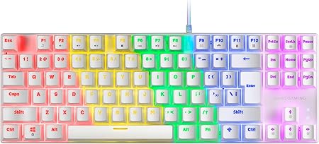 MARSGAMING MK80 White TKL FRGB Mechanical Gaming US