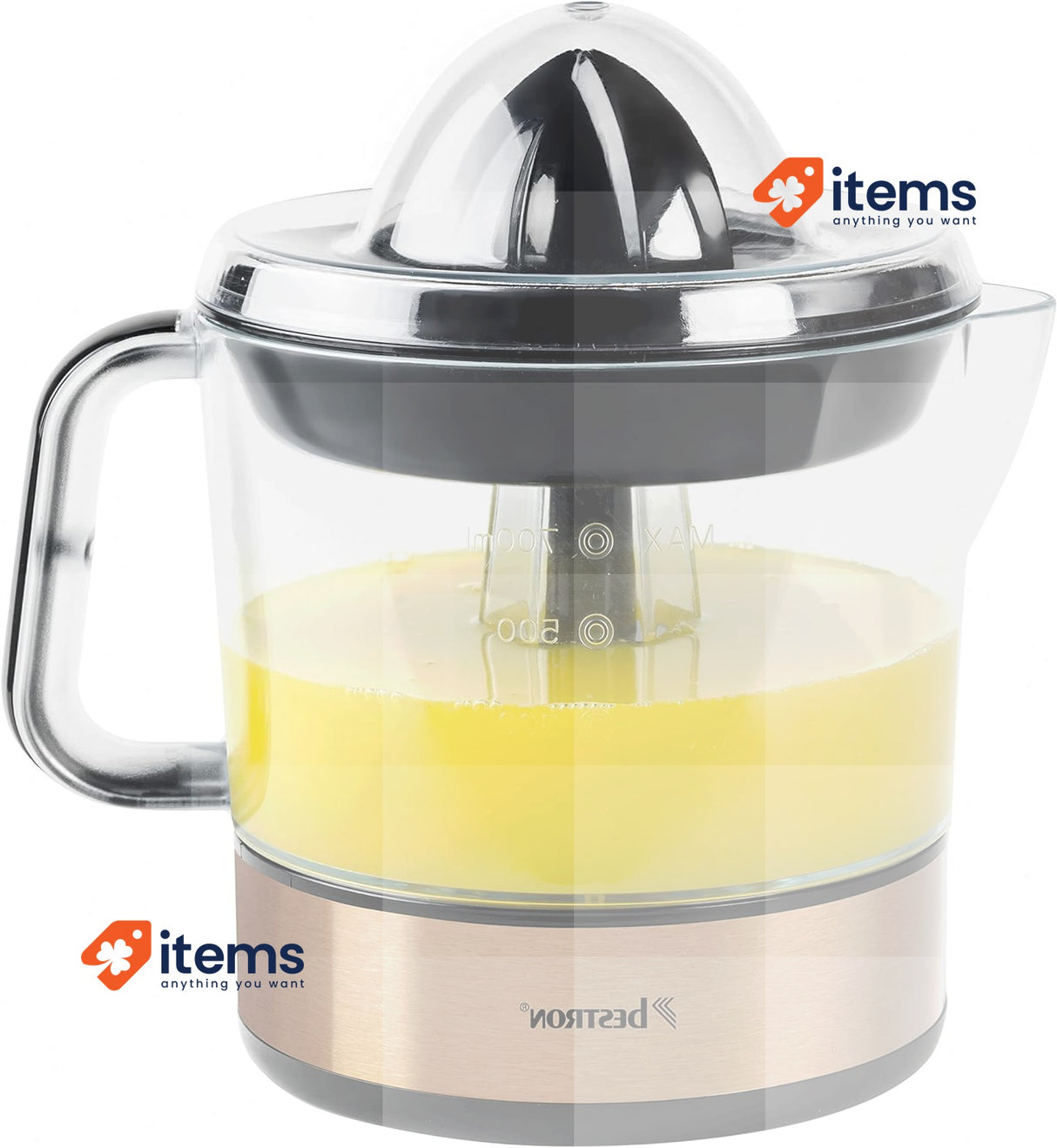 BESTRON ACJ350CO Citrus Juicer, Plastic/Stainless Steel Silver