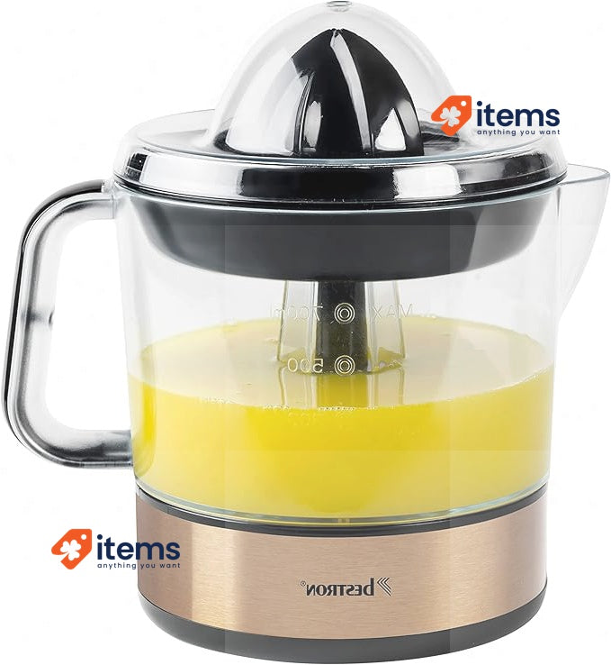 BESTRON ACJ350CO Citrus Juicer, Plastic/Stainless Steel Silver
