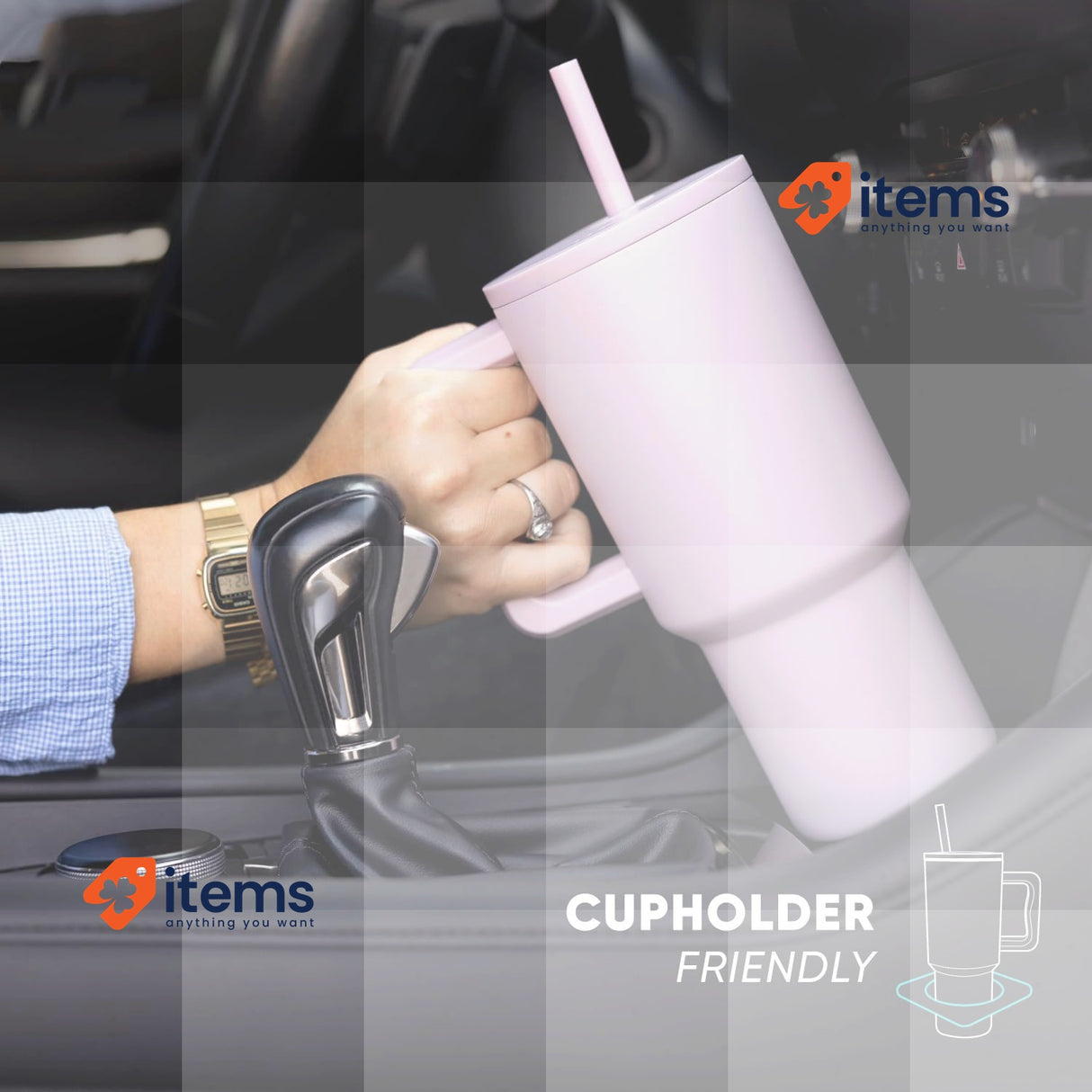Simple Modern Tumbler 40 oz with Handle and Straw, Insulated Stainless Steel