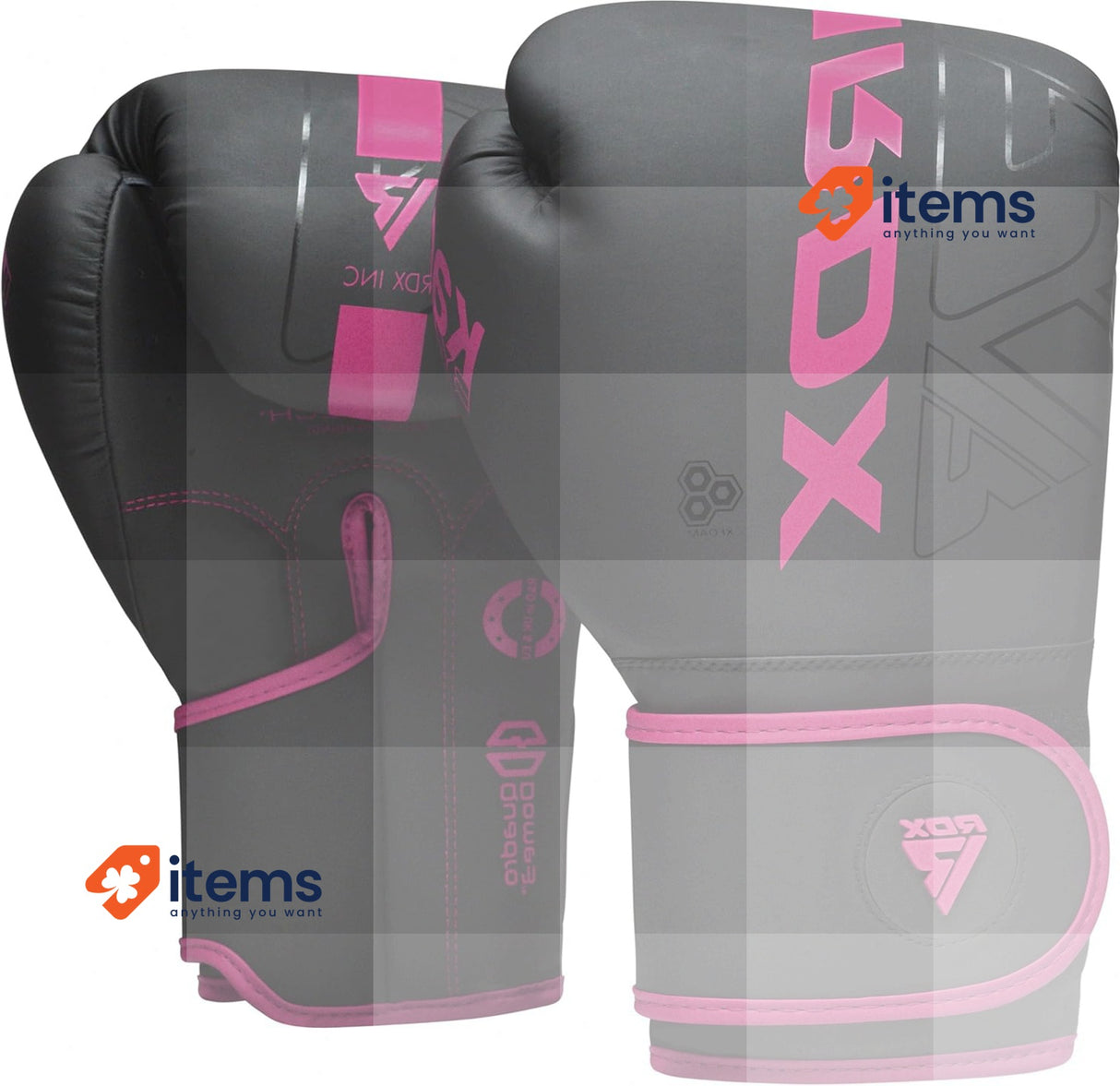 RDX Boxing Gloves, Pro Training Sparring, Maya Hide Leather 14 OZ Pink 18Oz Muay
