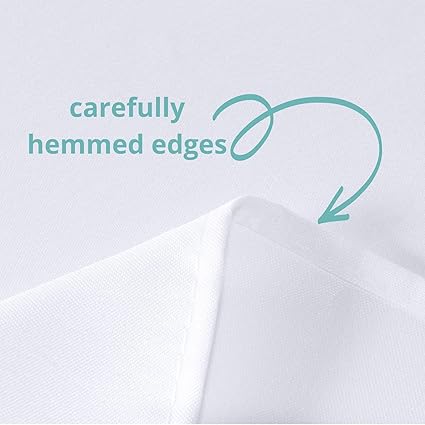 Bea's Party 90" x 132" White Rectangular Tablecloth XXL