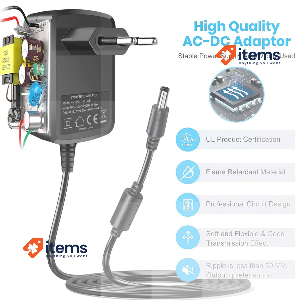 30W Power Cord Charger Replacement Echo 4th 3rd Show 10 2nd 8 Plus