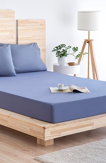 Todocama - Fitted sheet made from extra soft brushed microfibre Light Grey