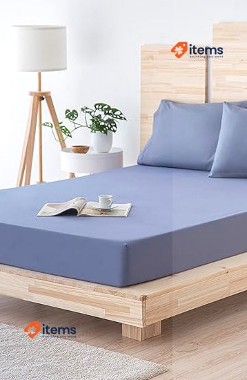 Todocama - Fitted Sheet Made From Extra Soft Brushed Microfibre Light Grey 180