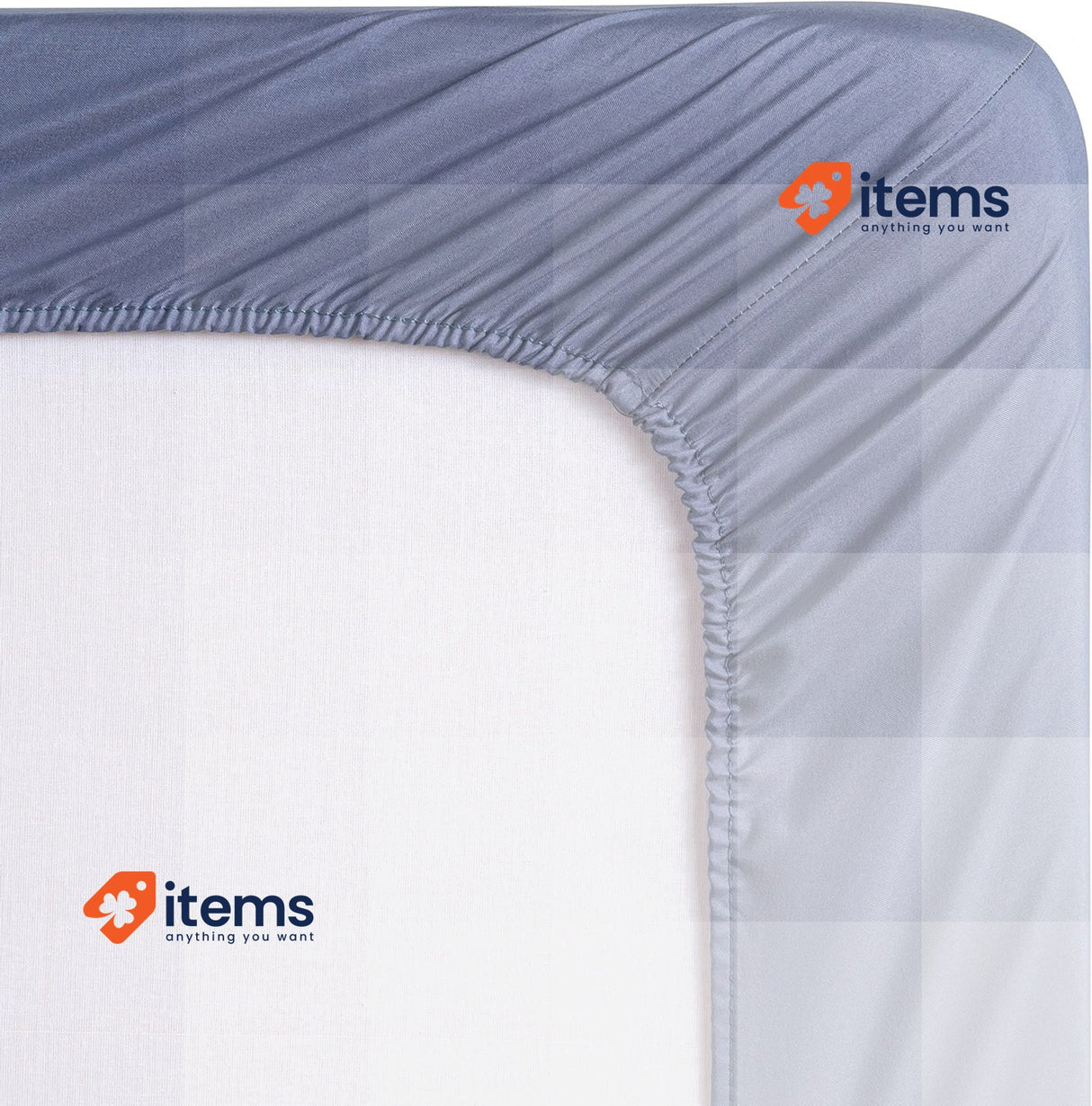 TodocamaFitted Sheet In Extra Soft Brushed Microfibre135 x 190/200 cm Blue Grey