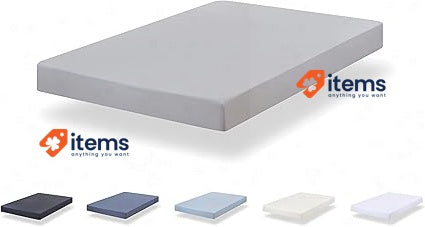 Todocama Extra Soft Brushed Microfiber Fitted Sheet Greyish Blue Bed 190/200 Cm