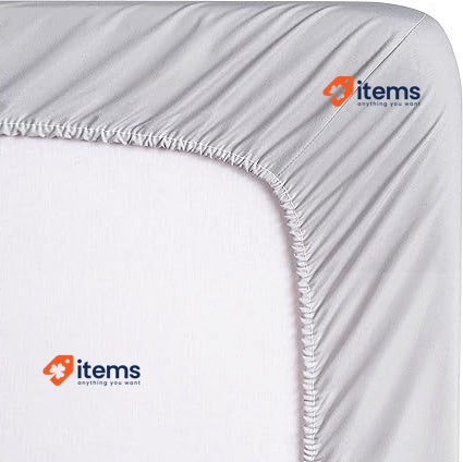 Todocama Extra Soft Brushed Microfiber Fitted Sheet Greyish Blue Bed 190/200 Cm
