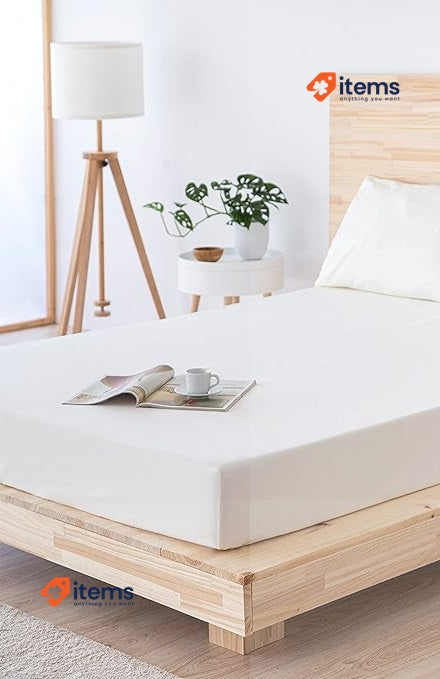 Todocama Extra Soft Brushed Microfiber Fitted Sheet Bed 105 x 190/200 cm, Beige