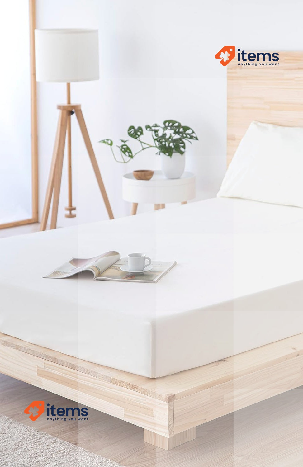 Todocama Fitted sheet in extra soft brushed microfibre. (140x190/200cm, Beige)