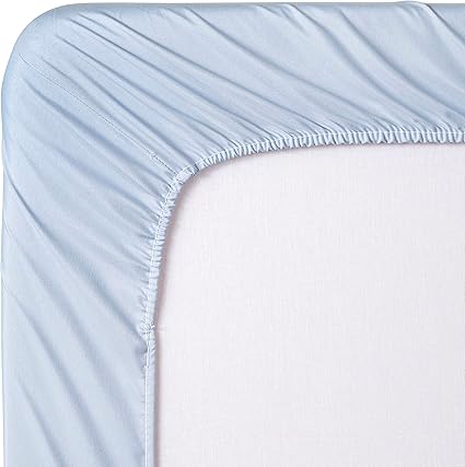 Todocama Extra Soft Brushed Microfiber Fitted Sheet 135 x 190/200 cm Light Blue