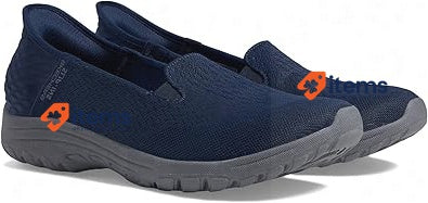 Skechers Women's Reggae Fest 2.0 Guiding Light 35 EU Navy Mesh UK Shoes Slip-On