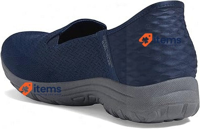 Skechers Women's Reggae Fest 2.0 Guiding Light 35 EU Navy Mesh UK Shoes Slip-On
